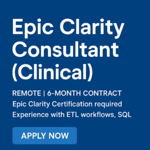 Epic Clarity Consultant jobs USA