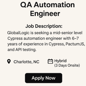 Cypress Automation Engineer
