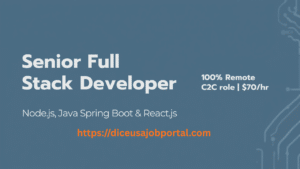 Senior Full Stack Developer Remote (USA)