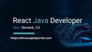 React java developer Newark CA