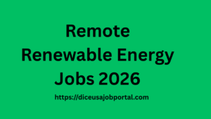 Remote Renewable Energy Jobs 2026
