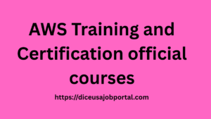 AWS Training and Certification official courses