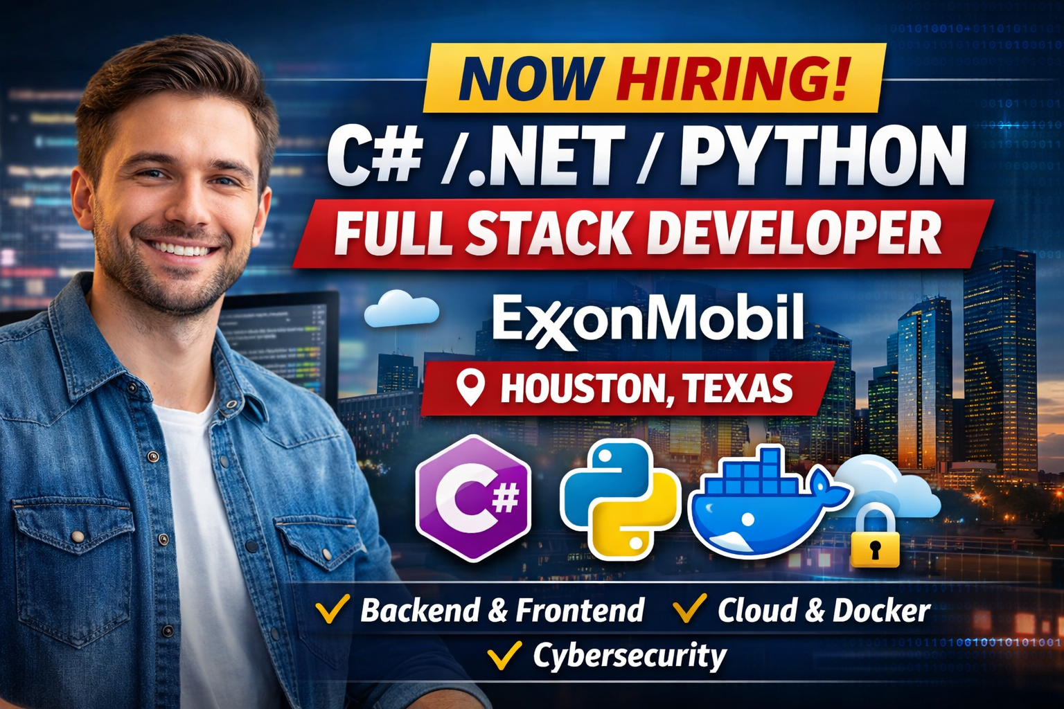 Python Full Stack Developer ExxonMobil Texas - Dice usa job portal