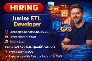 Junior ETL Developer Jobs Charlotte NC