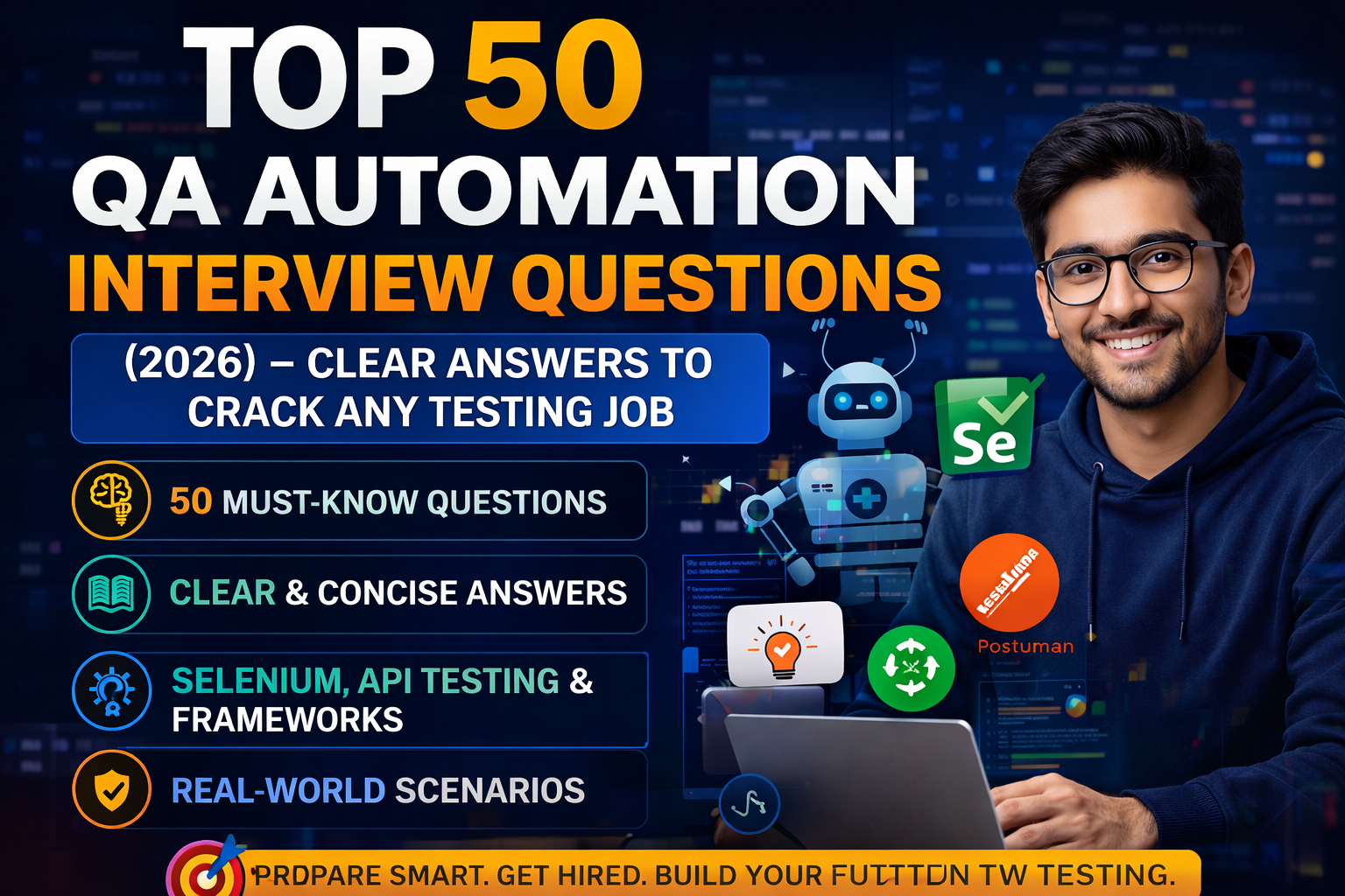 Top 50 QA Automation Interview Questions (2026) – Clear & Practical ...