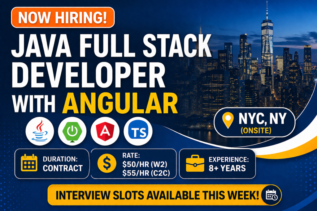 Java Full Stack Developer jobs New York City - Dice usa job portal