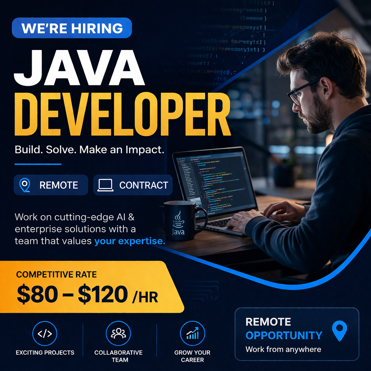 Hiring Java Developer Remote Contract | $80–$120/hr - Dice usa job portal