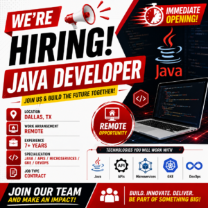 Java Developer Dallas TX