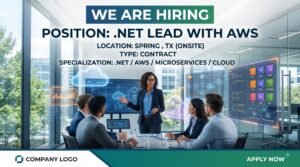.NET Lead with AWS Spring TX