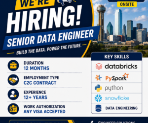 Senior Data Engineer Dallas